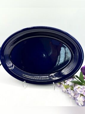 HLC Fiestaware Blue or Purple Oval Serving Platter USA